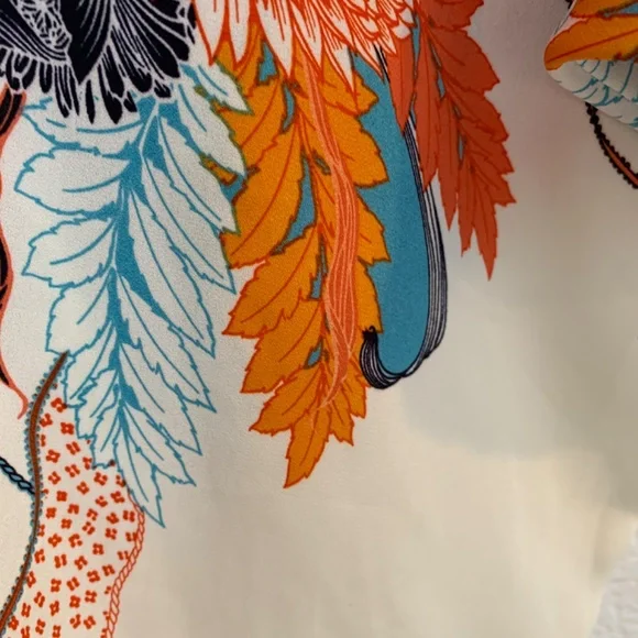 Rose + Olive Tunic Top 1X Floral Print V-Neck Blouse Dolman Sleeve Boho Flowy - Picture 8 of 16